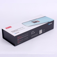 Cadeau d&#39;emballage de boîte de papier magnétique noir pour l&#39;électronique